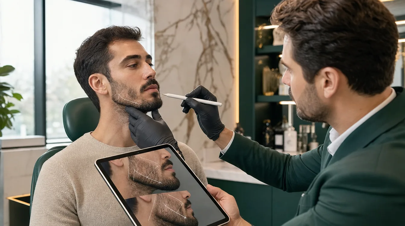 beard density consultation in a premium clinic
