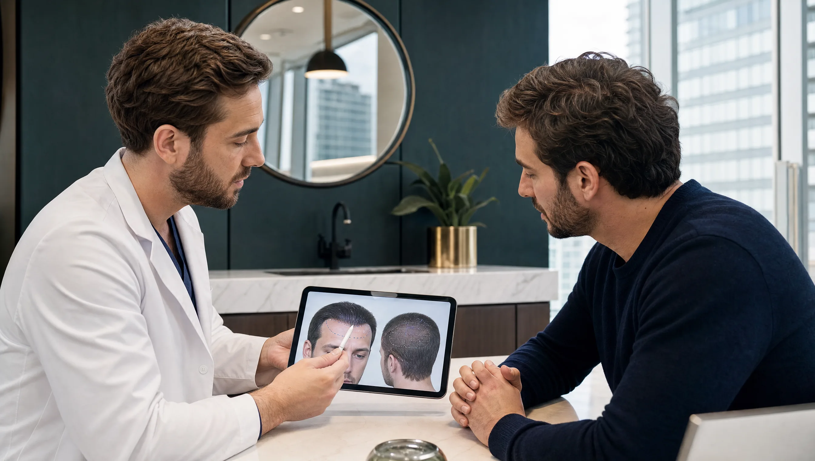 How many grafts do you need for a natural hairline?
