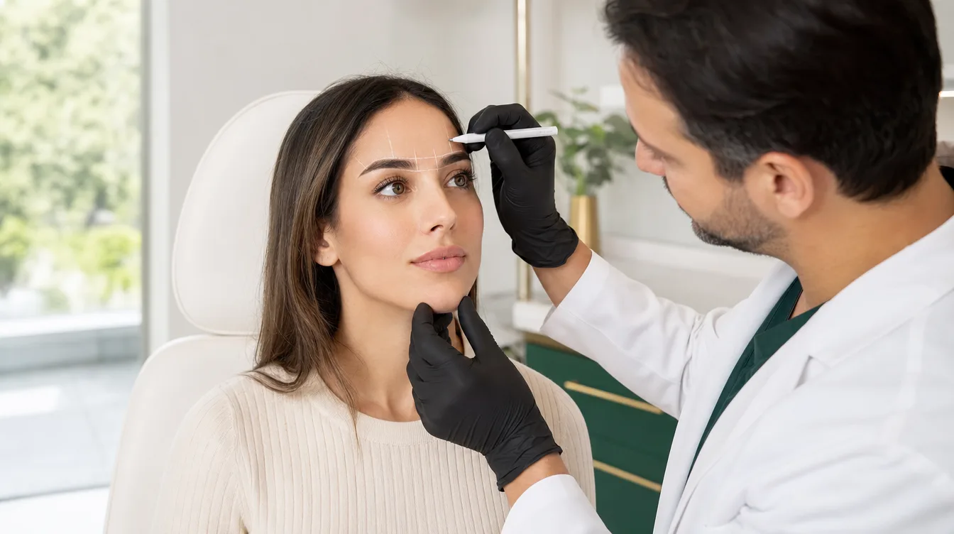 eyebrow transplant planning with symmetry assessment