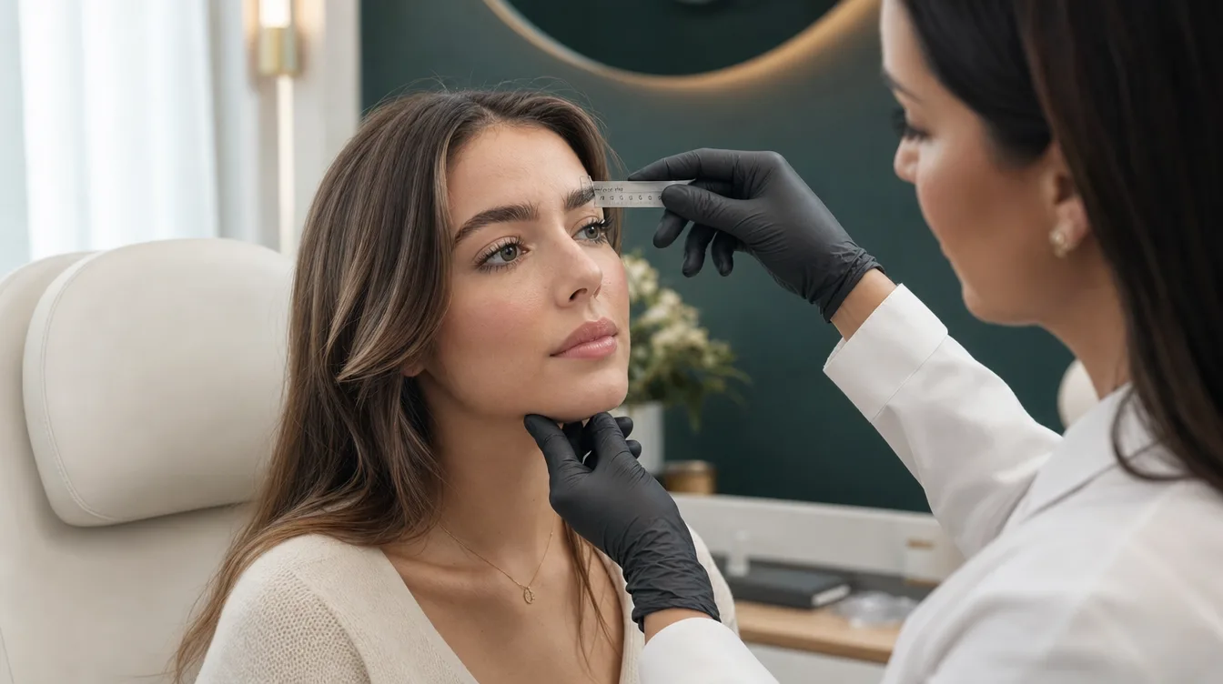 eyebrow density and angle design in a clinic setting