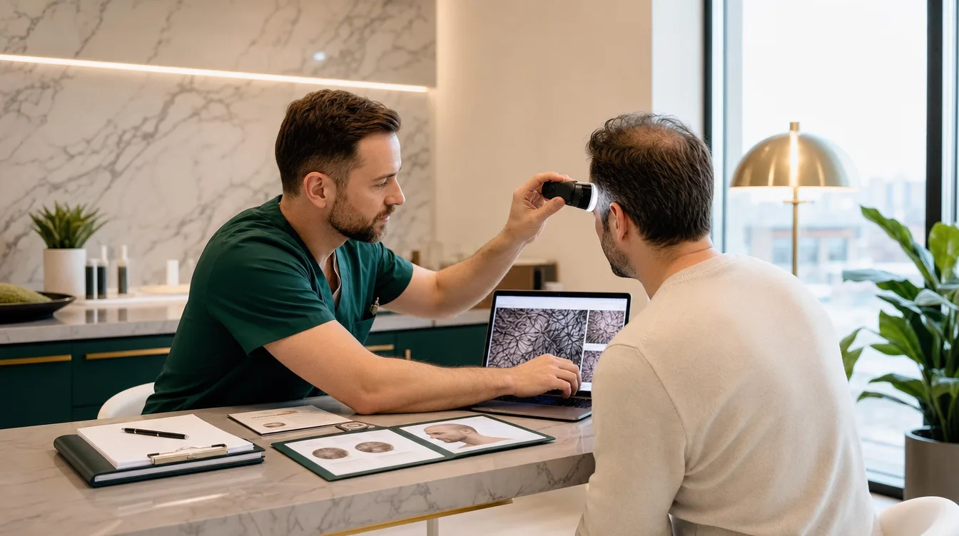 scalp assessment planning for Montreal hair restoration patients